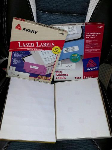 2 Boxes Labels Avery 5162 14/page 1-1/3&#034; x 4&#034; Laser Mixed Brands