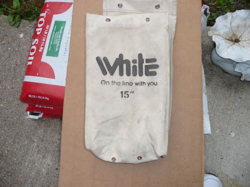 Vintage  lineman white glove protect bag 15ins in good condition for sale