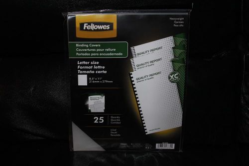 Fellowes CRC52243 Binding Covers, 8.5 x 11 Heavy Weight, Pack of 25 NEW
