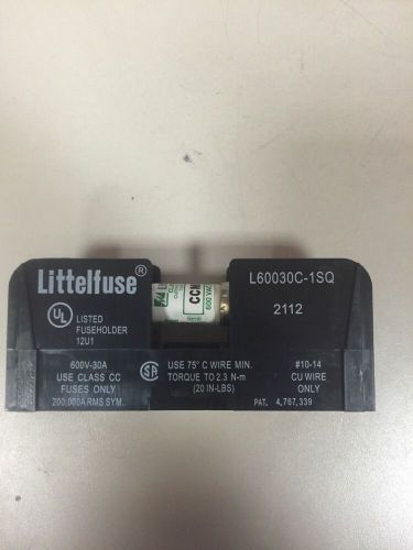 Littelfuse Fuse Block Holder L60030C-1SQ 1 Pole 600 Volt 30 Amp