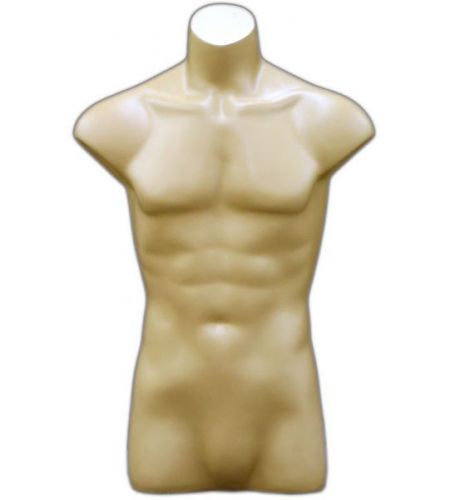 MN-149 Fleshtone Freestanding Armless Masculine Male Torso Form