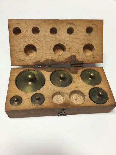 Vintage brass calibration weights - incomplete set