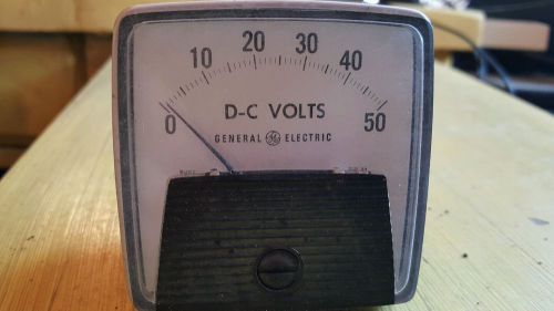 GE General Electric Meter D-C Volts 0-50 volt DC dw-91 dw91 dw 91 used guage