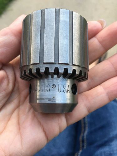 Jacobs drill chuck #06283, model 33ba3/8, cap 5/64-1/2, mount 3/8-24 with key for sale