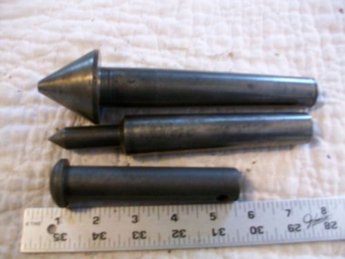 3 miscellaneous tools from vintage wood lathes 23 tapered dead centers 1 straigh for sale