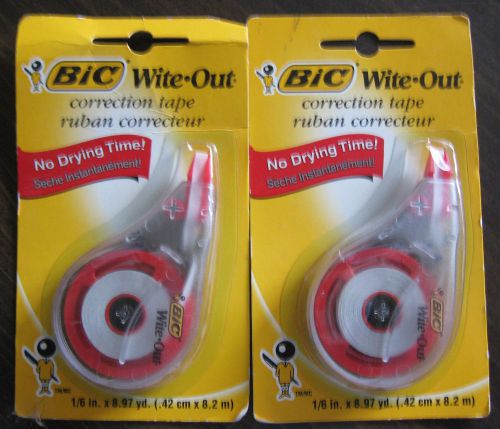 COLLECTIBLE 2 Packs BIC WITE-OUT Correction tape Years Gone BY Packaging SEALED