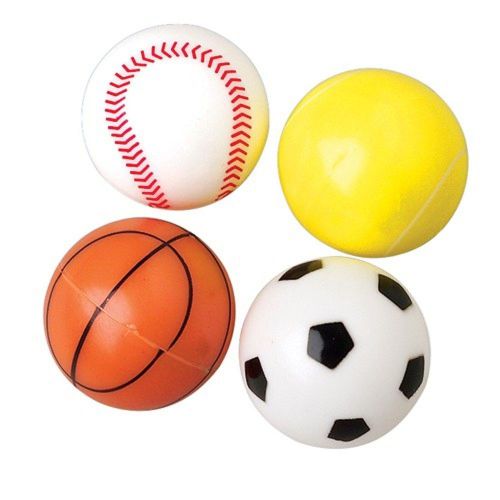 12 Assorted Mini Plastic Sports Balls Pinata PARTY FAVORS school game prize