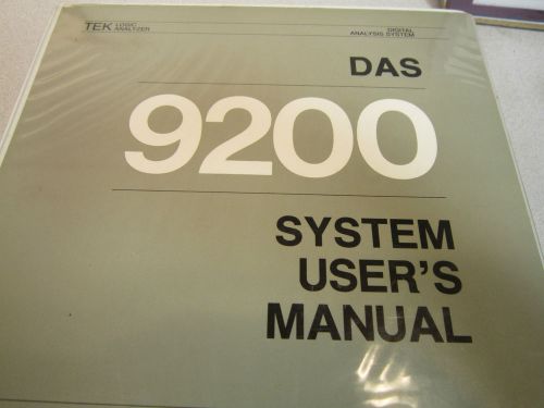 Tektronix DAS 9200 System User&#039;s Manual Great Deal!!!