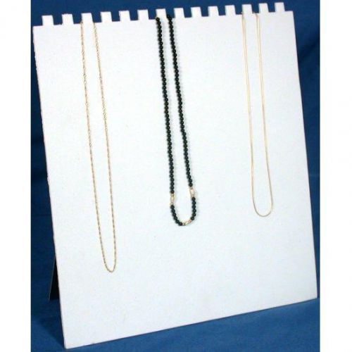 White Flocked Chain &amp; Necklace Display