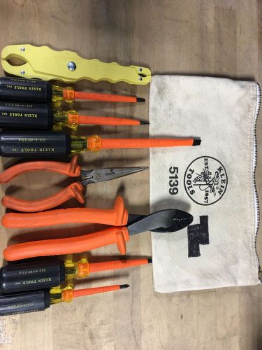 Klein 7 Piece Electrician Tool Set With Canvas Bag
