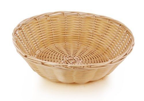 New Star Foodservice 44201 Polypropylene Round Hand Woven Food Serving Baskets,