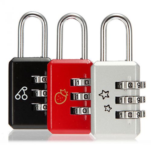 1x 3 Digit Dial Combination Padlock Password Code Security Luggage Safety HPP