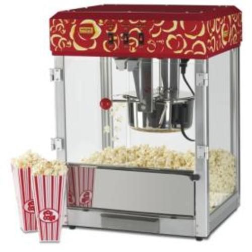 Waring Commercial WPM60 Tabletop Popcorn Maker Red 6 to 8 Ounce