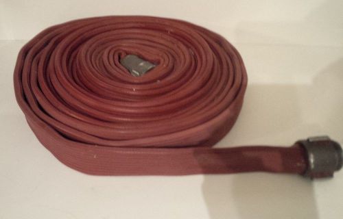 1-1/2in nfpa 300psi 50ft length red fire hose 1.5&#034;nh coupling*surplus*untested for sale