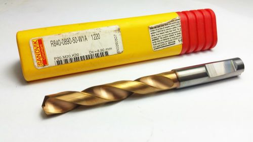 8.90mm sandvik r840-0890-50-w1a 1220 pvd-tialn carbide coolant fed drill (p17) for sale