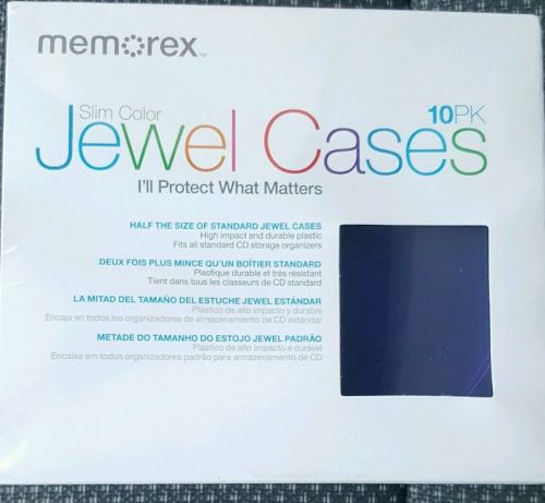 MEMOREX STANDARD CLEAR JEWEL CASES 10 Pack NEW
