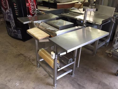 Heat seal wrapping station &amp; printer hobart hws-4 meat deli market nsf for sale