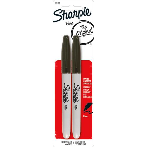 Sharpie Fine Point Permanent Marker Carded 2/Pkg-Black 071641301627