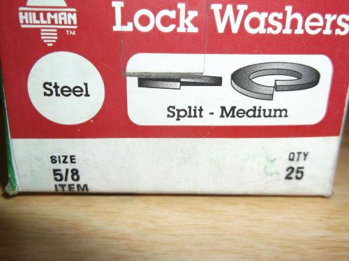 NEW Hillman Steel Lock Washers Split Medium 5/8 300036/ Package of 25