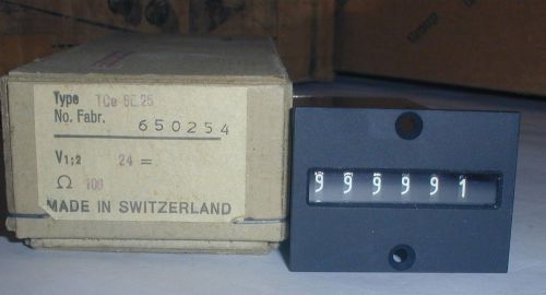 NEW IN BOX SODECO TCe6E 6 Digit IMPULSE COUNTER Precision made in Switzerland