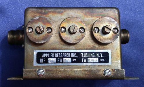 Vintage Bandpass Filter - 1367 Megahertz Operating Freq, 25 Megahertz Bandwidth