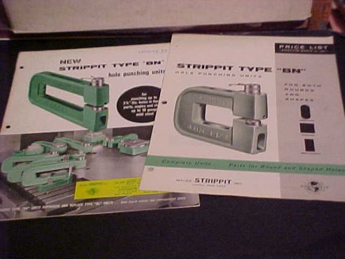METAL INDUSTRY CATALOG 1961 STRIPPIT TOOL &amp; MACHINE TYPE BN HOLE PUNCHING UNITS