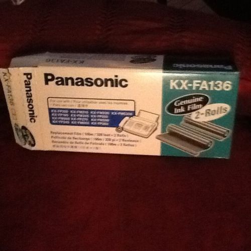 Genuine Panasonic Ink Film KX-FA136 FAX Replacement Cartridge 2-Rolls BRAND NEW
