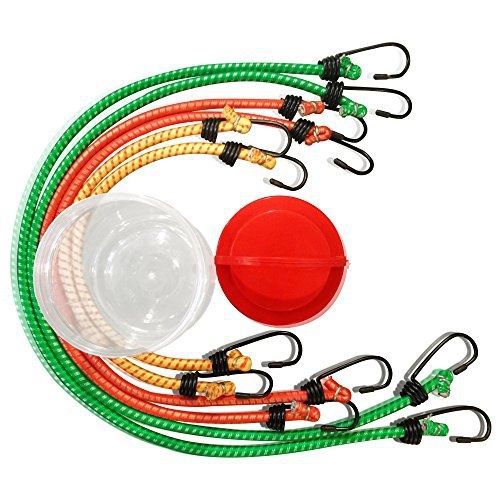 Bungee Cords with Hooks 100% Lifetime Guarantee 6 Pack Assortment by Power