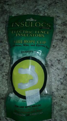 Plastic Electric Fence Insulators - For Wooden Posts Wire/Rope Clip White 25pk.