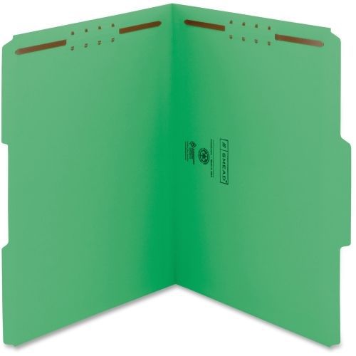 Smead Watershed/cutless Folder Top Tab 2 Fasteners 3/4&#034; Exp. Letter Green 50/box