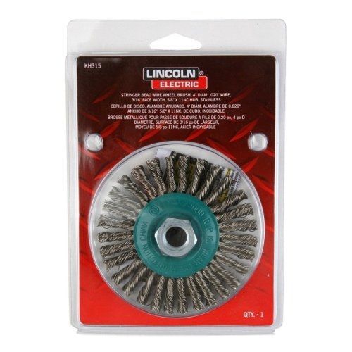 Lincoln electric kh315 stainless steel twisted stringer bead brush, 20000 rpm, for sale