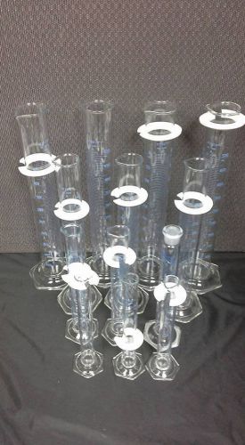 Pyrex Glass Cylinders Graduated 500mL 250mL 100mL 50mL No. 3026 Lot of 13