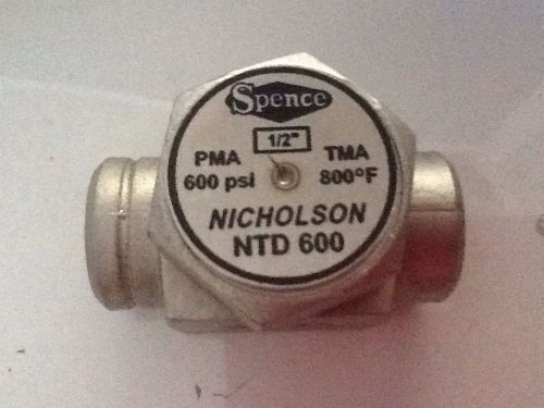 NEW SPENCE ENGINEERING NTD600 SteamTrap Thermodynamic PSI 600 1/2&#034;
