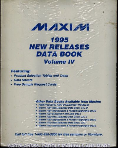 MAXIM Data Book 1995 New Releases Volume 4