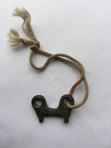 Vintage Brass Key With Cord