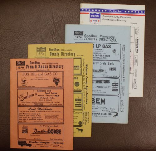 Plat Book farmers RURAL directory GOODHUE COUNTY MINNESOTA MN 1970 &#039;72  &#039;74  &#039;76