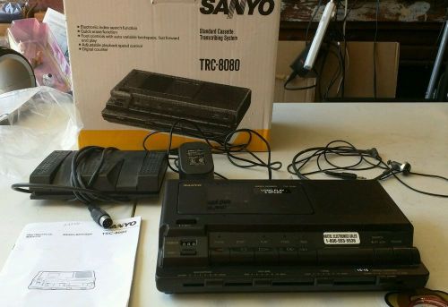 Transcriber Sanyo Memo-scriber TRC-8080 with Foot Pedal and AC adapter