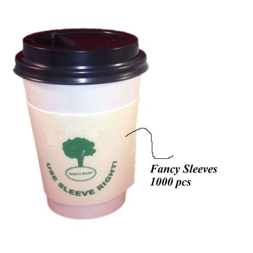 Lot 1000 pcs Coffee Cup Sleeves Wrap Hot Cold Beverages Disposable Aro Free Ship