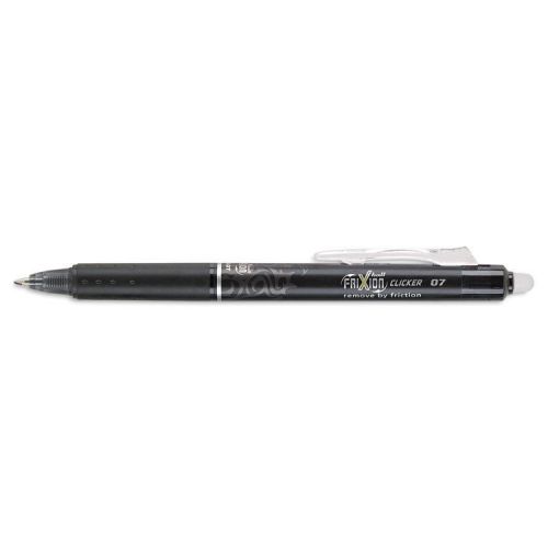 Pilot Frixion Clicker Erasable Gel Ink Retractable Pen, Black Ink, .7mm