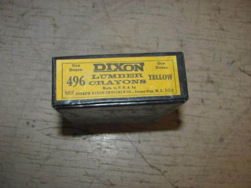 VINTAGE DIXON LUMBER CRAYONS ONE DOZEN #496