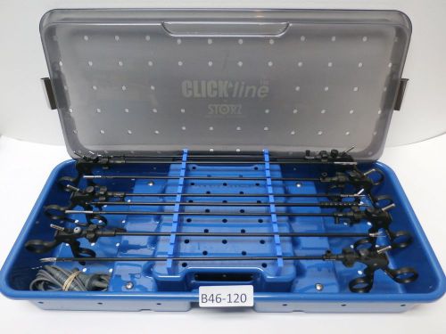 Storz monopolar clickline laparoscopy endoscopy instruments set 5mm w tray 9-pcs for sale