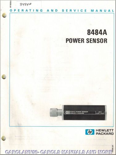 HP Manual 8484A POWER SENSOR