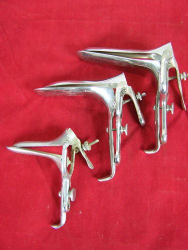MISDOM FRANK LOT OF 3 VAGINAL SPECULUM PAP SMEAR WOMENS HEALTH GYNECOLOGY