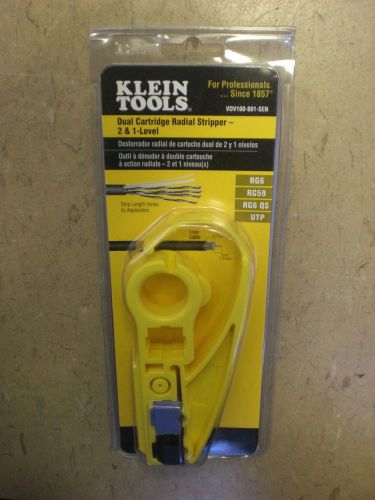 Klein tools dual cartridge radial stripper 2 &amp; 1 level vdv100-801-sen look!!! for sale