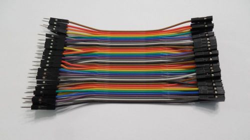40pc 10cm 2.54mm 1pin Male to Female jumper wire Dupont cable