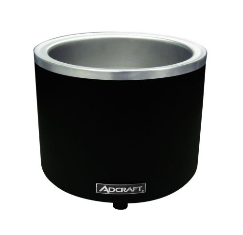 Adcraft fw-1200wr-b, 7/11 qt. round black food cooker/warmer for sale