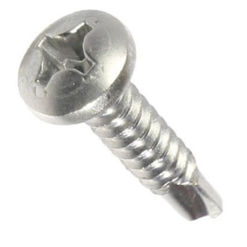 Fastenere #12 x 1-1/4&#034; pan head self drilling tek screws, full thread, phillips for sale