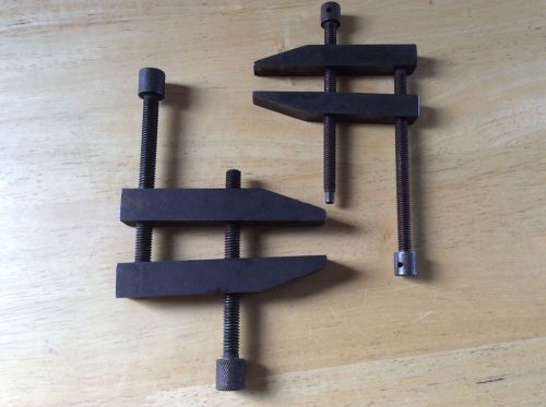 2 STEEL PARALLEL MACHINIST CLAMPS 1- is marked LR