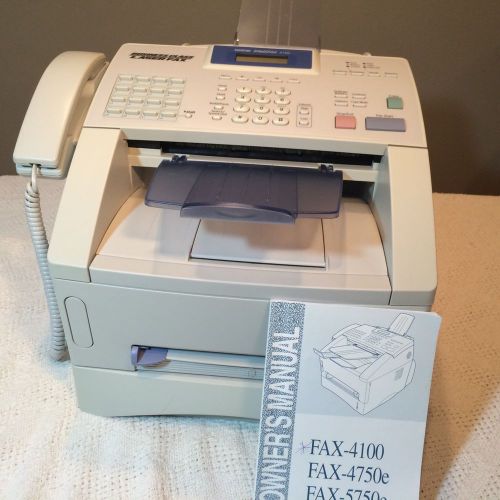 BROTHER INTELLIFAX 4100 LASER FAX MACHINE AND COPIER w/TONER Working Free Ship!