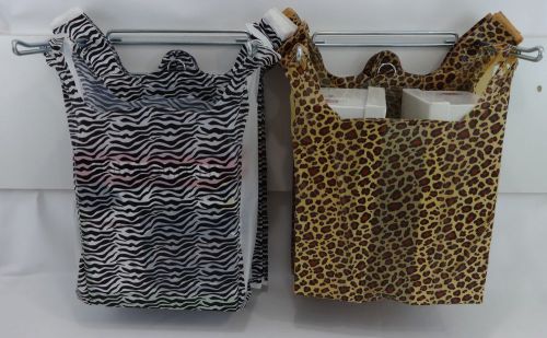 Design T-Shirt Bags Leopard or Zebra Print 11.5 x6x21 Shopping Bags with Handles